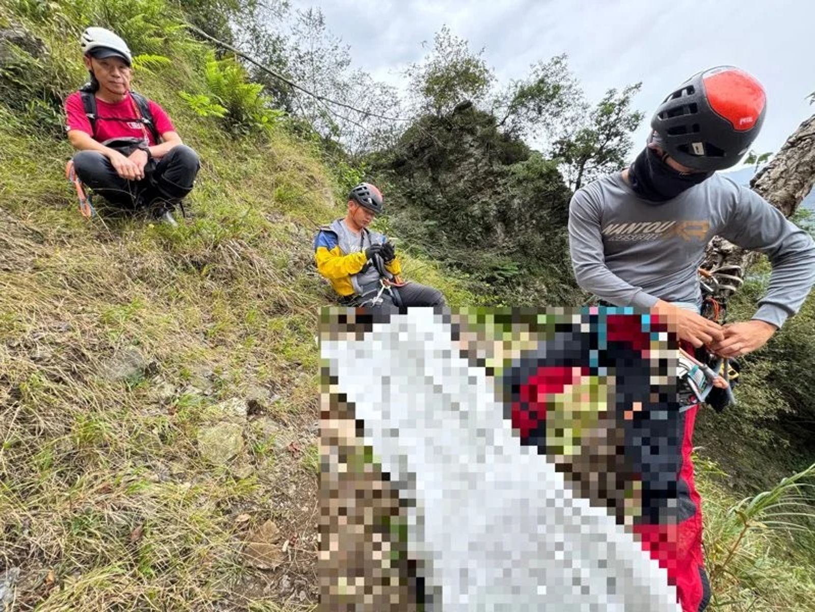 颱風前夕登南投郡大山　男子墜180公尺山谷　搜救隊歷時5小時搬運遺體