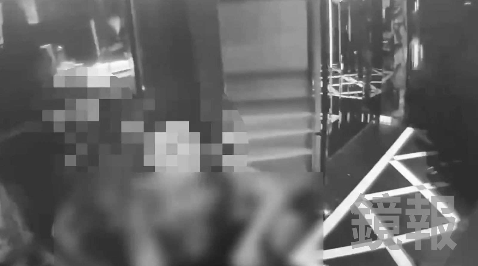 警消到場替死者CPR並當場逮捕林男。翻攝畫面