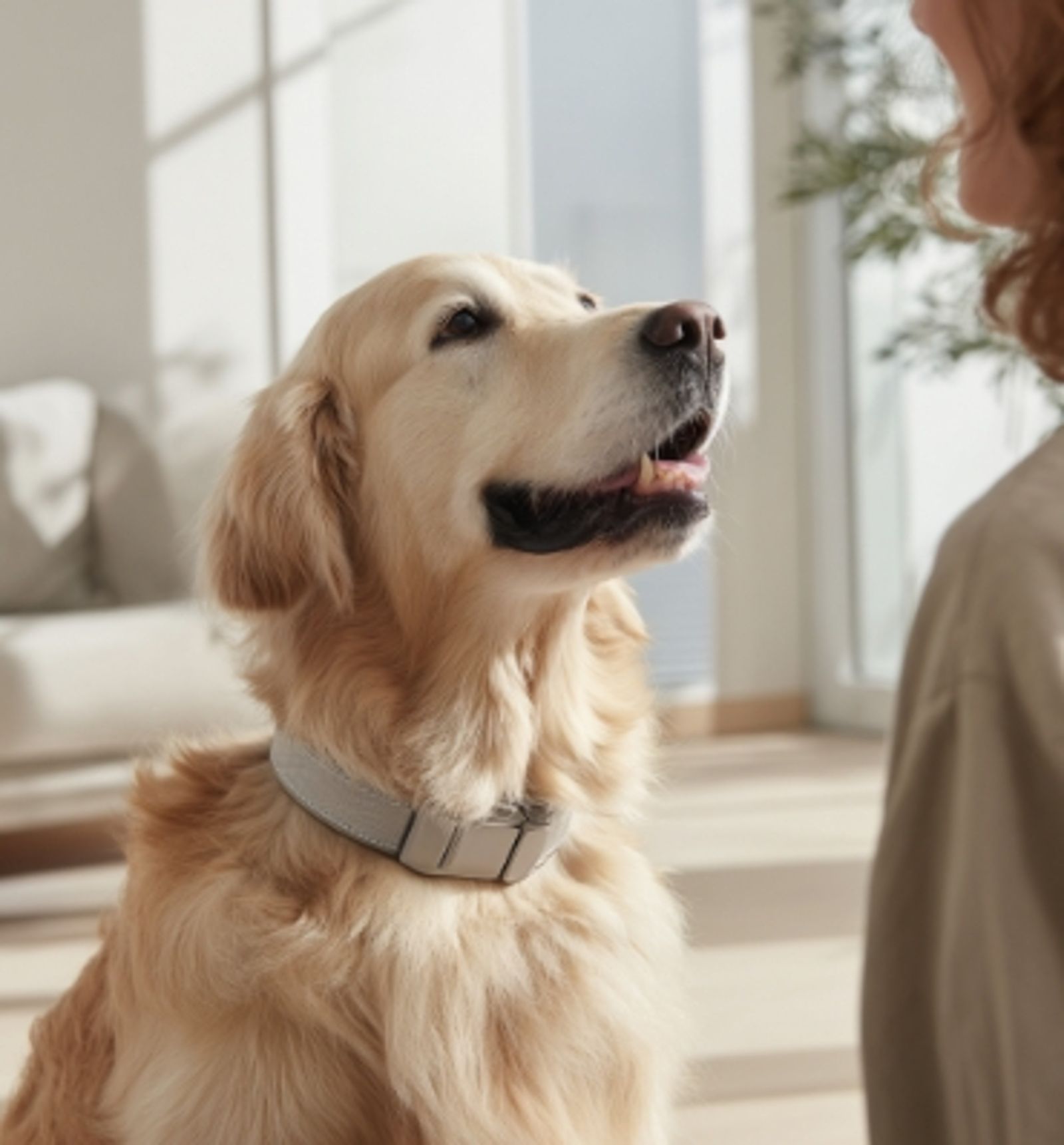 智慧項圈讓狗狗戴上後聽得懂主人的話。 圖／翻攝自Traini官網