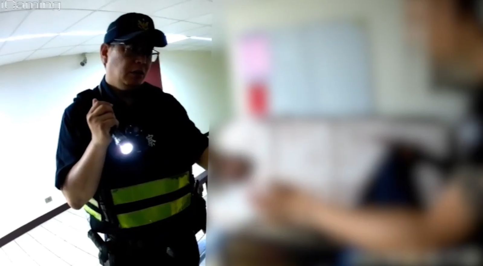 余嫌自行返回凶案現場。翻攝畫面