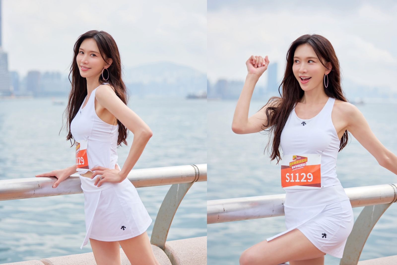 51歲林志玲現身香港馬拉松秀「X靈動眼神」　蔡康永炫耀「高過志玲姊姊」史上唯一合照 