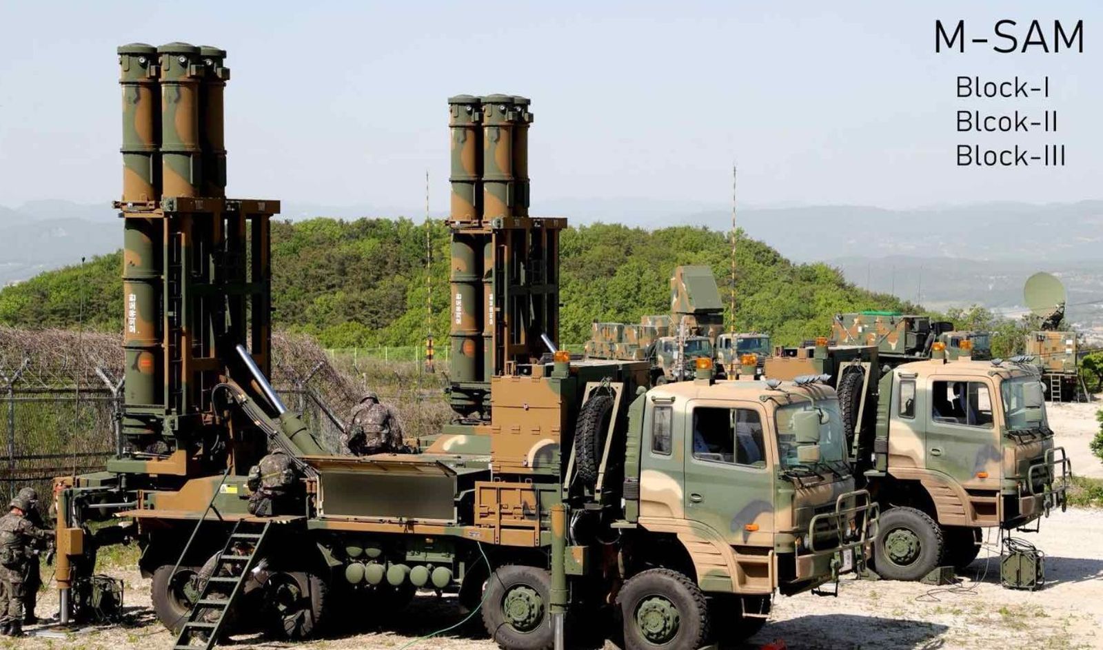 南韓的中程地對空飛彈（M-SAM），已發展出多種衍生型。圖片摘自南韓國防部網站