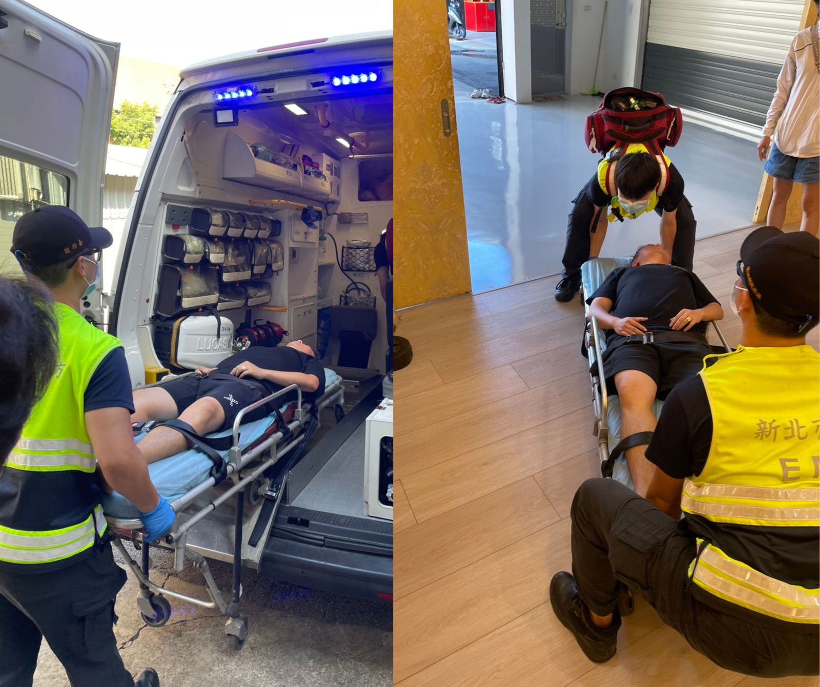 賓賓哥緊急送醫。泰霸團隊提供