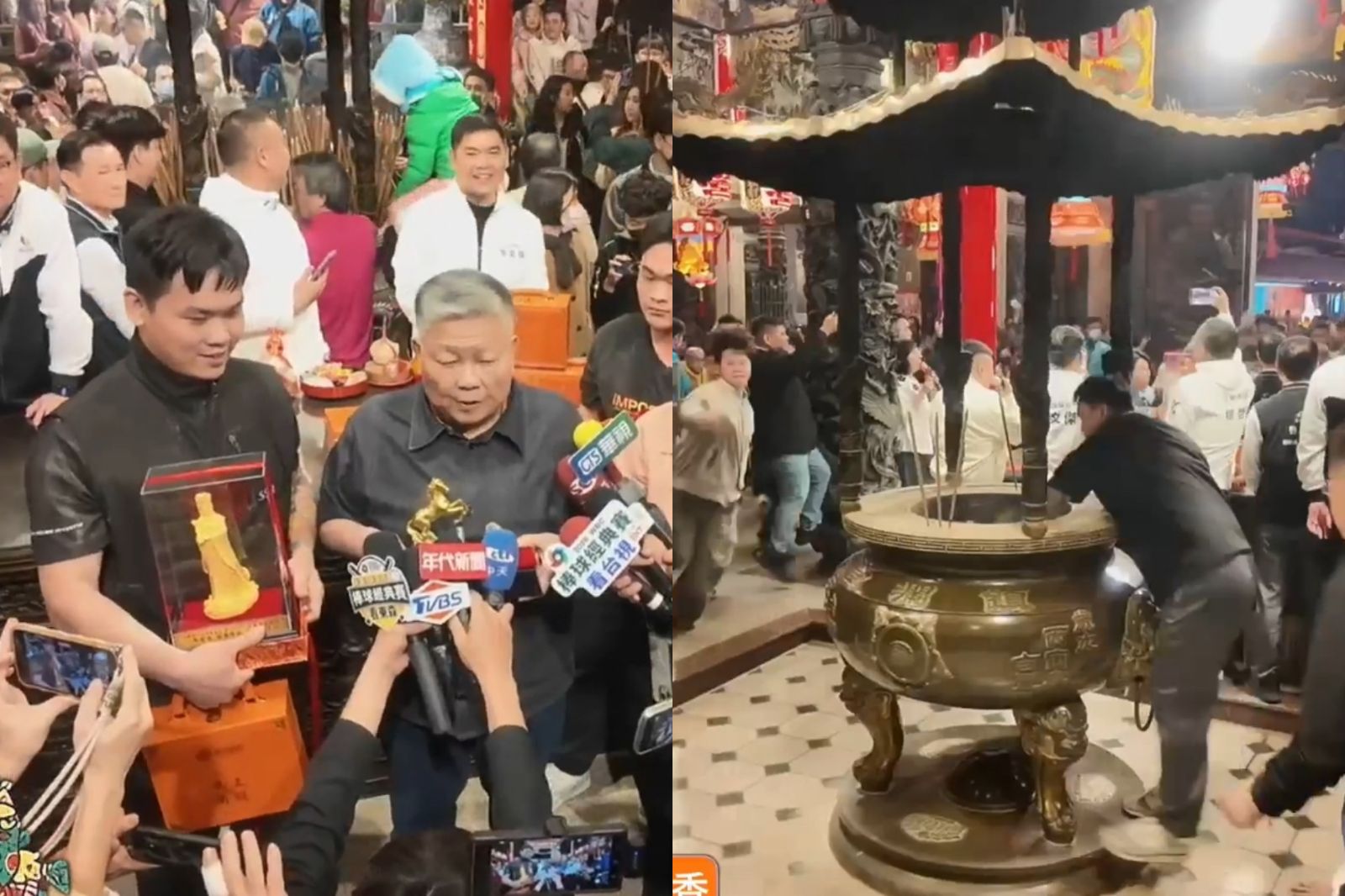 大甲鎮瀾宮搶到頭香！他「側門突圍」爽抱1.8萬金媽祖　新年心願曝光