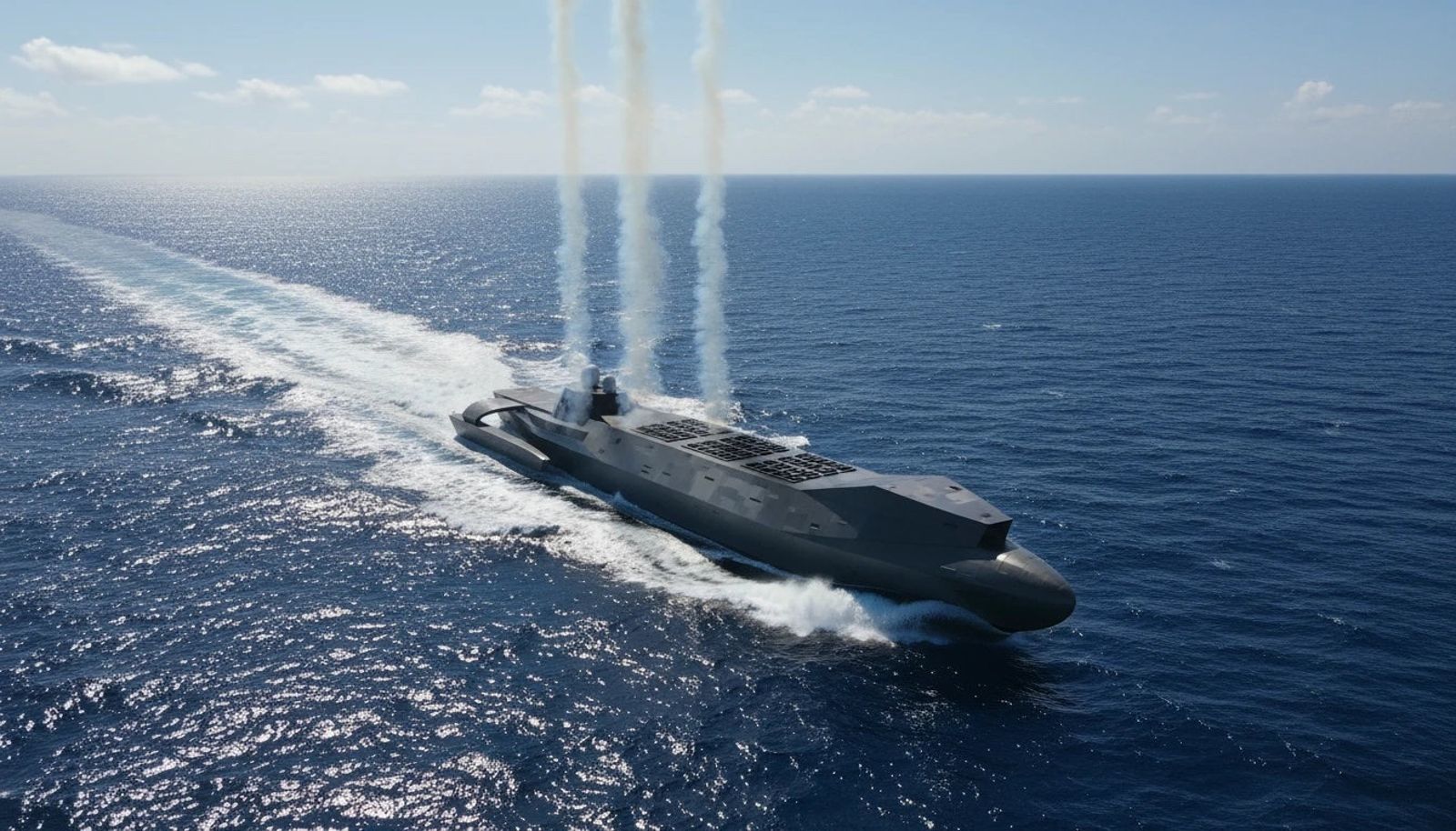 網路流傳的照片，顯示中國正在研發一款半潛艇，很可能搭載反艦飛彈或魚雷，具備一定的攻擊能力。圖片摘自網路