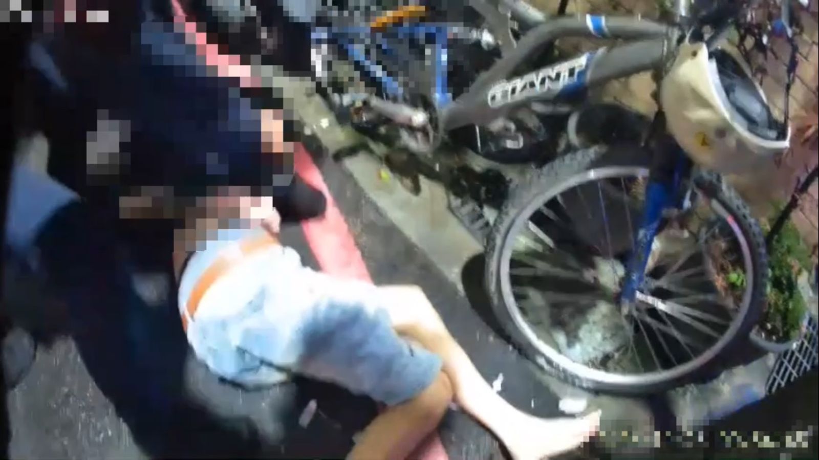 羅男遭警方壓制。圖/翻攝畫面