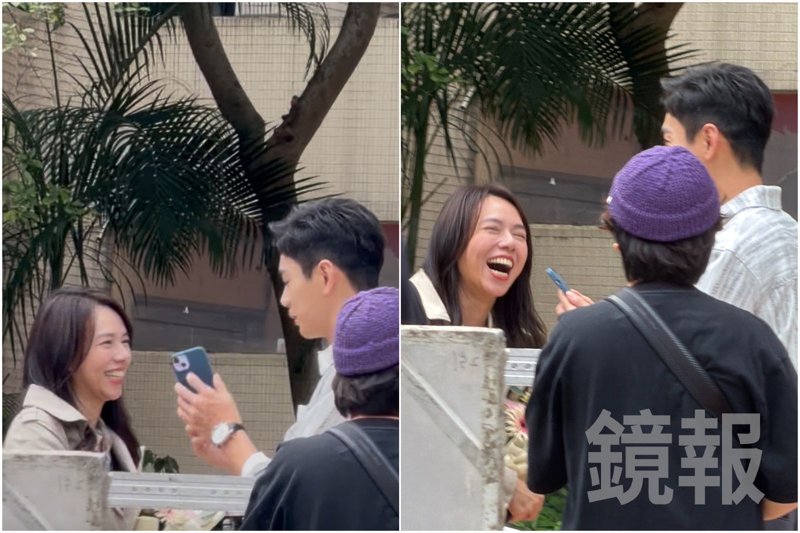 夏于喬（左）與禾浩辰聊天時，還笑到擠出雙下巴。讀者提供