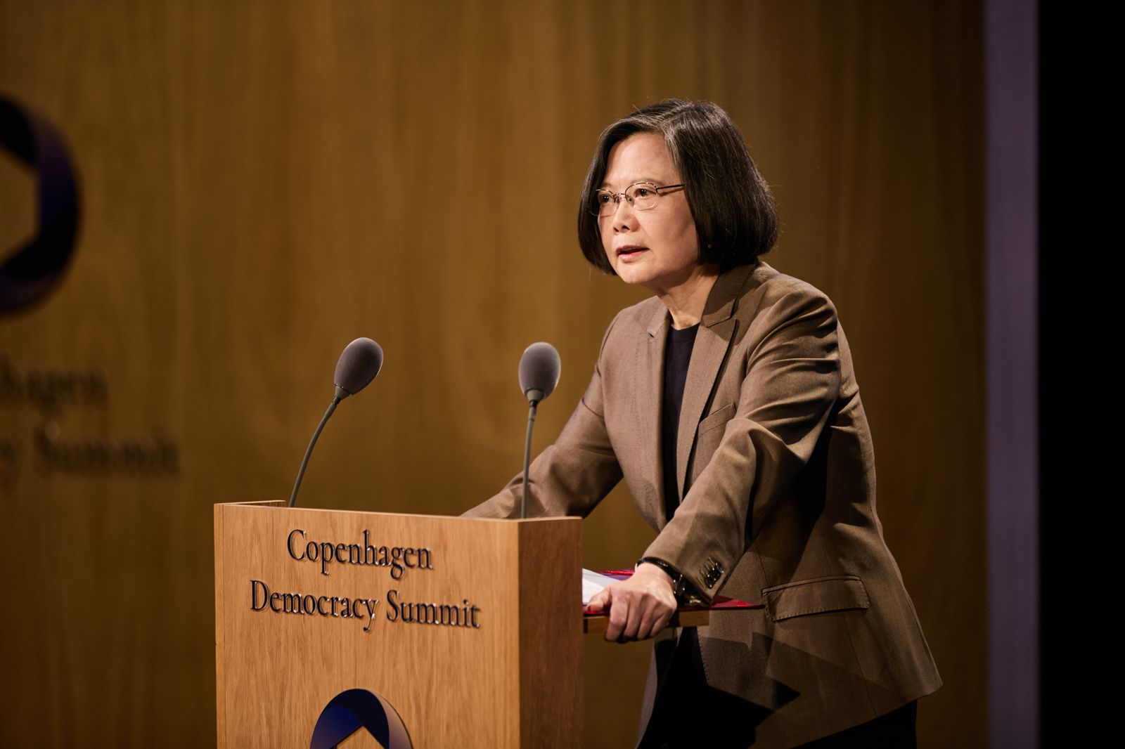 蔡英文在哥本哈根民主高峰會演講　分享台灣韌性經驗