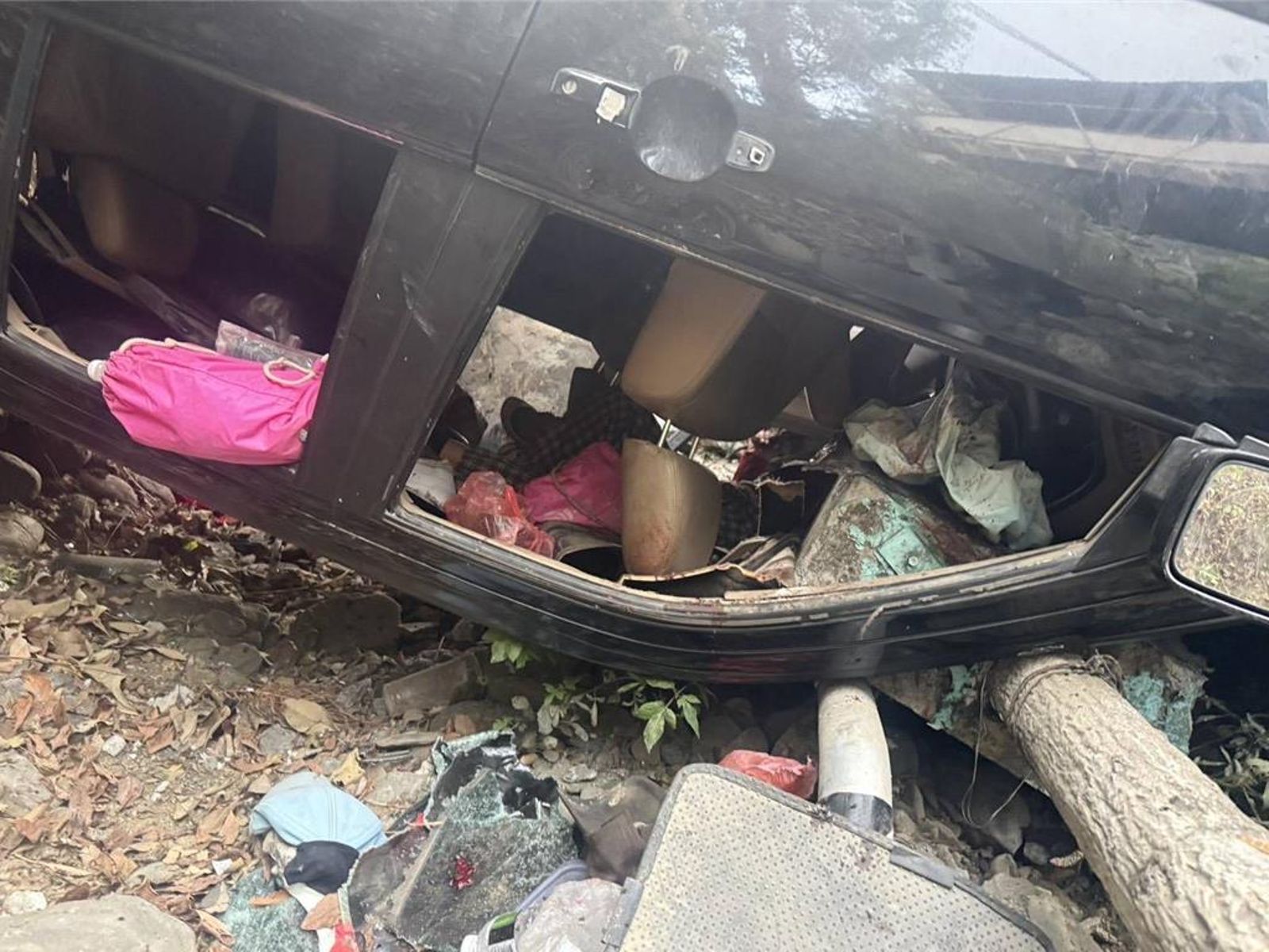 持觀光簽證入境卻逾期未歸的泰籍女子受困車內。讀者提供