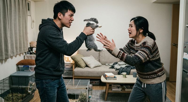 怎麼可以摔兔兔？台南狠男不滿被分手　竟抓女友愛兔「舉肩狠摔」致死