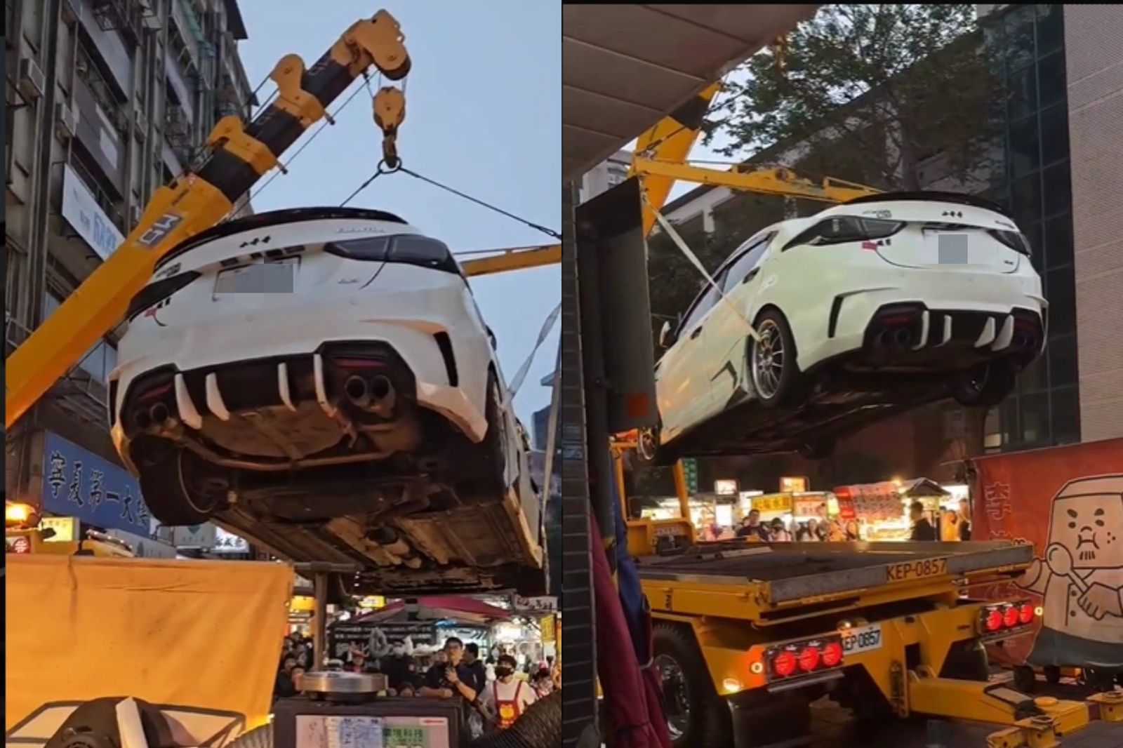 寧夏夜市一停成名...「小哥哥」被包圍拖吊　全場鼓掌歡送　網笑瘋：這下真的紅了