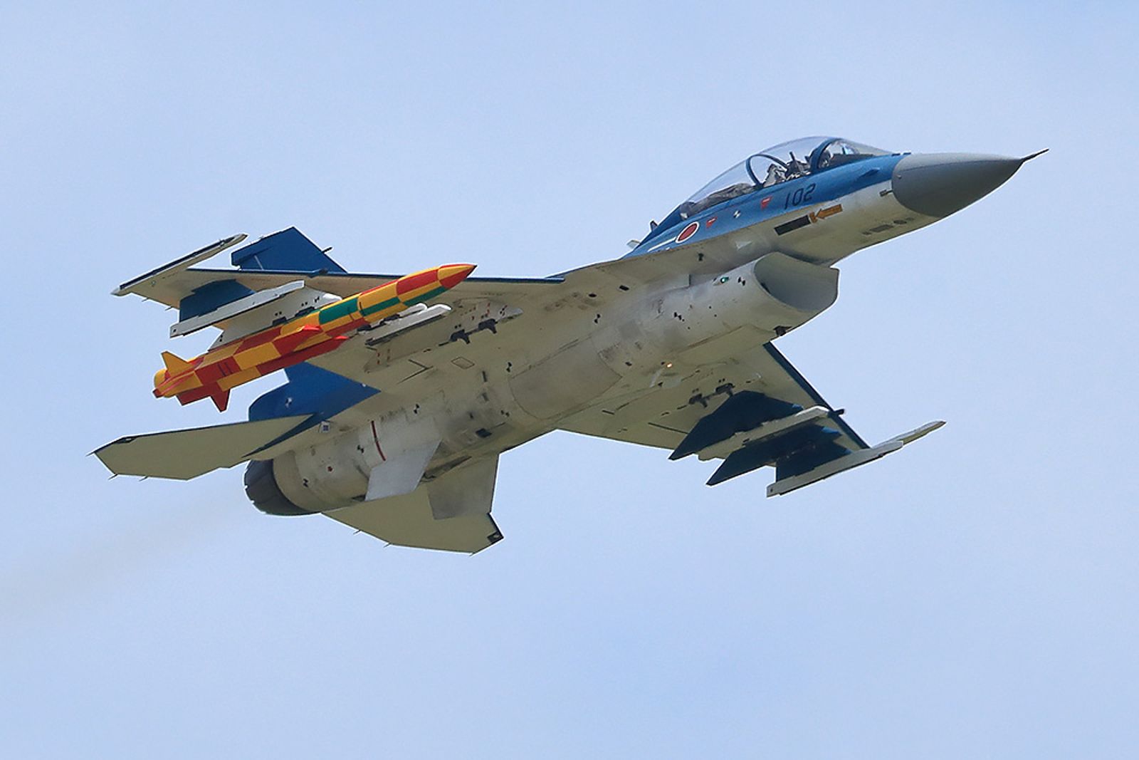日本岐阜基地，一架掛載ASM-3起飛的F-2戰績。圖／取自X@kotaken8022