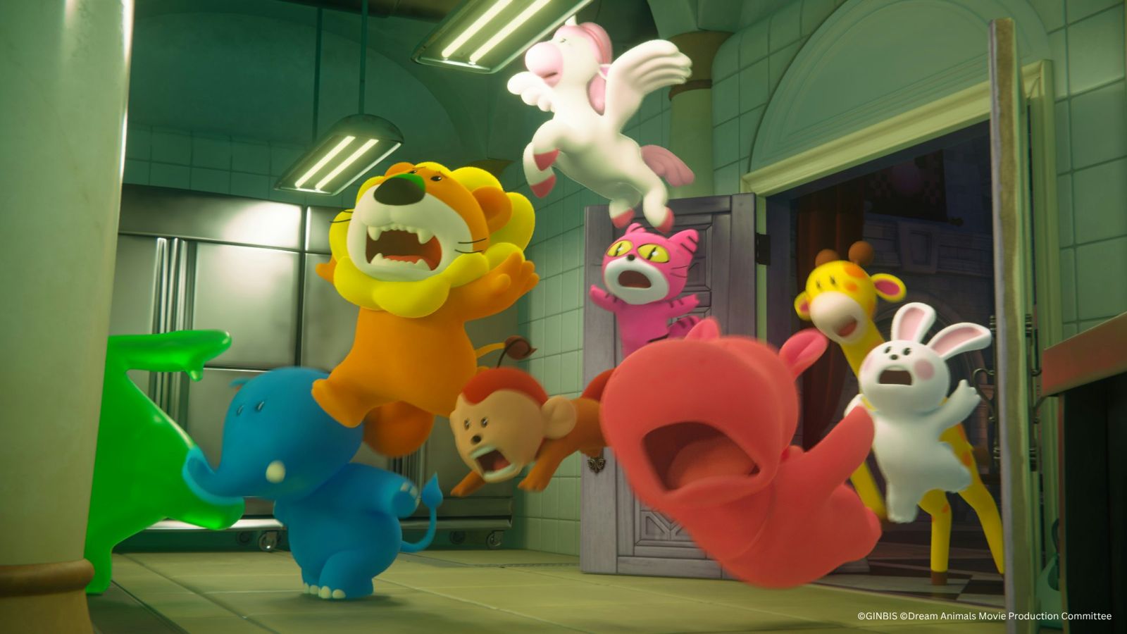 電影中愉快動物餅的成員們遇上危機，小天馬更遭到俘虜。馬棋朵提供