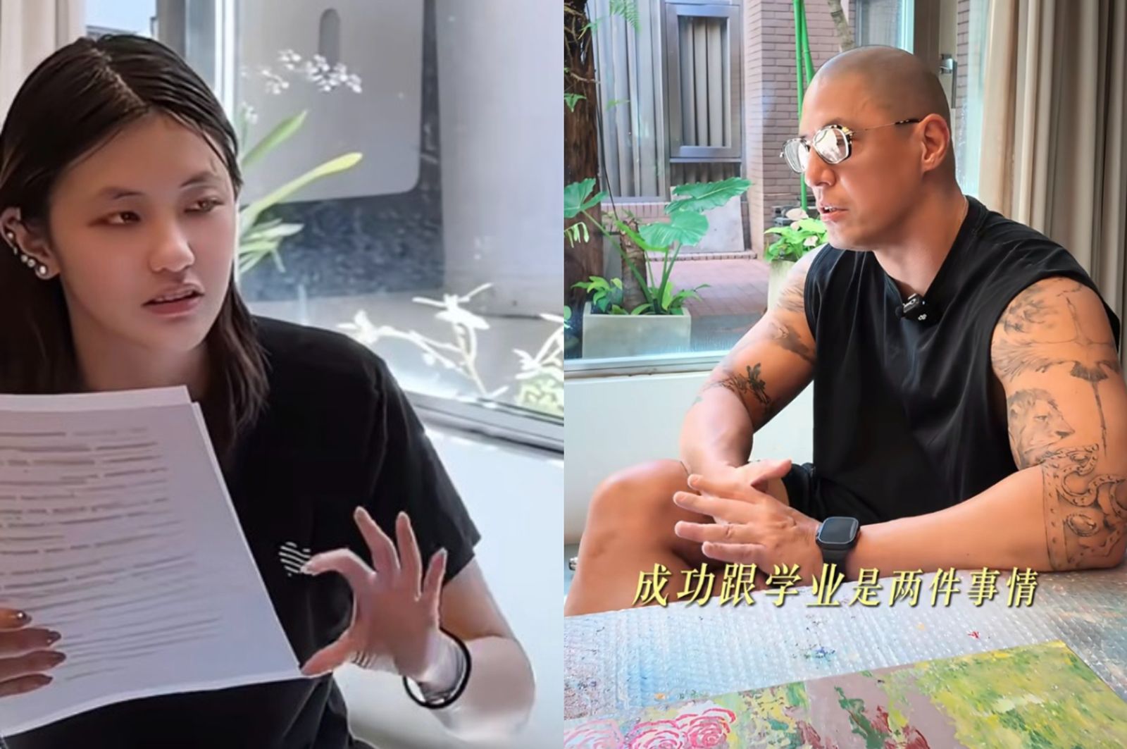蔣友柏和23歲女兒蔣得曦對談。翻攝蔣友柏小紅書