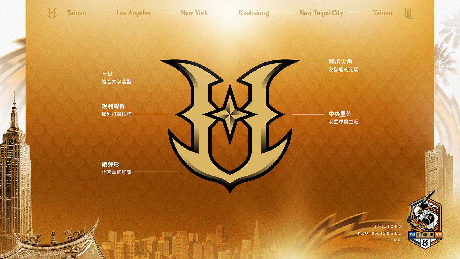 胡金龍引退LOGO設計概念。球團提供