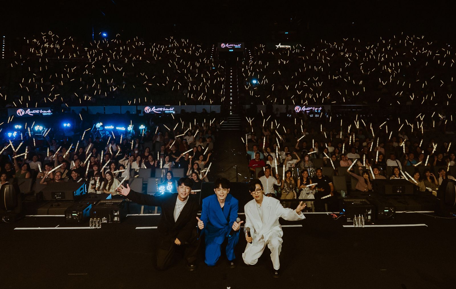 陳威全、林宇中與方泂鑌日前在雲頂開唱。上行娛樂提供