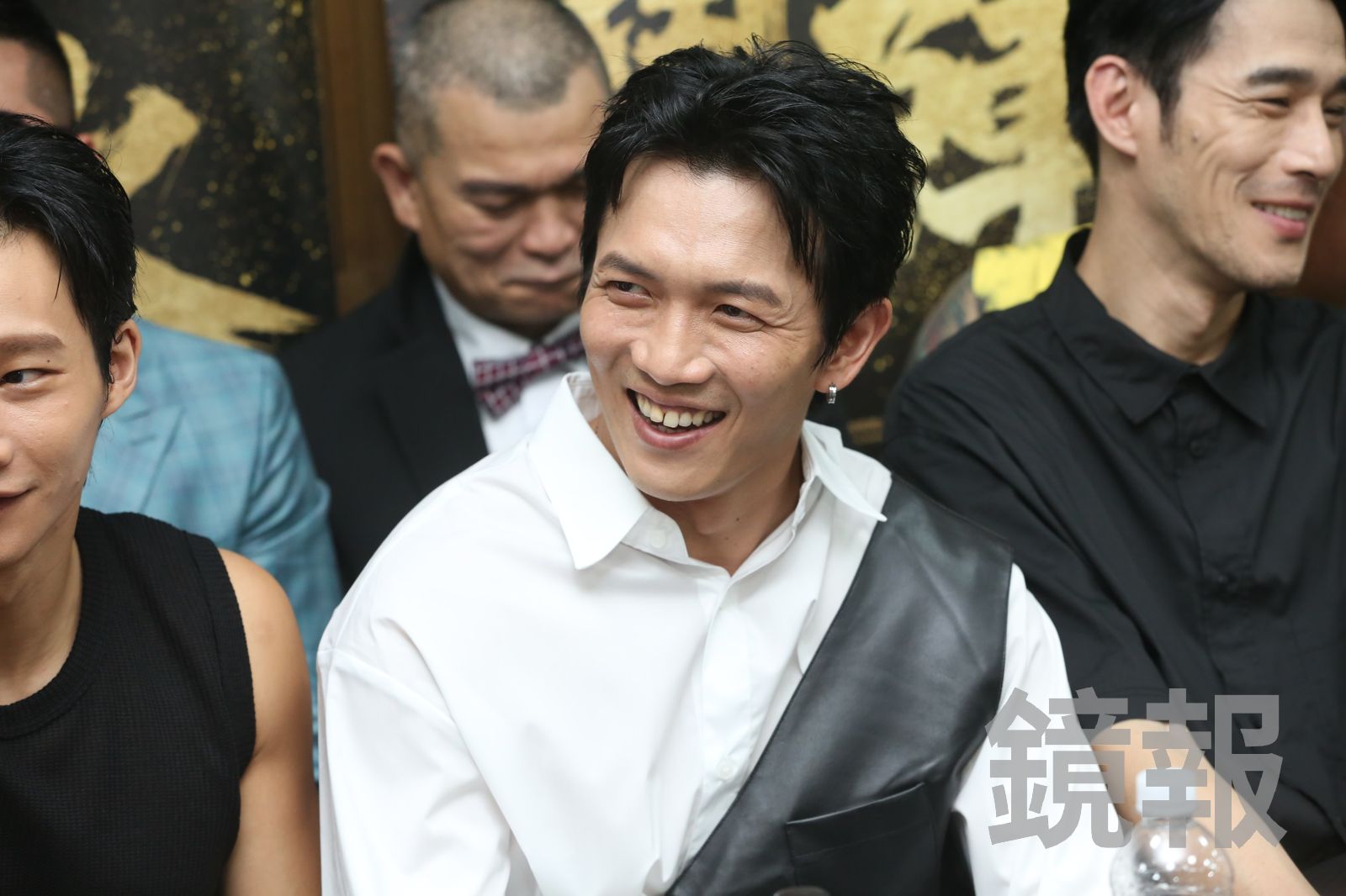 黃尚禾笑說去年因為兒子剛出生無法參加角頭宣傳，今年終於可以加入大家。李鍾泉攝