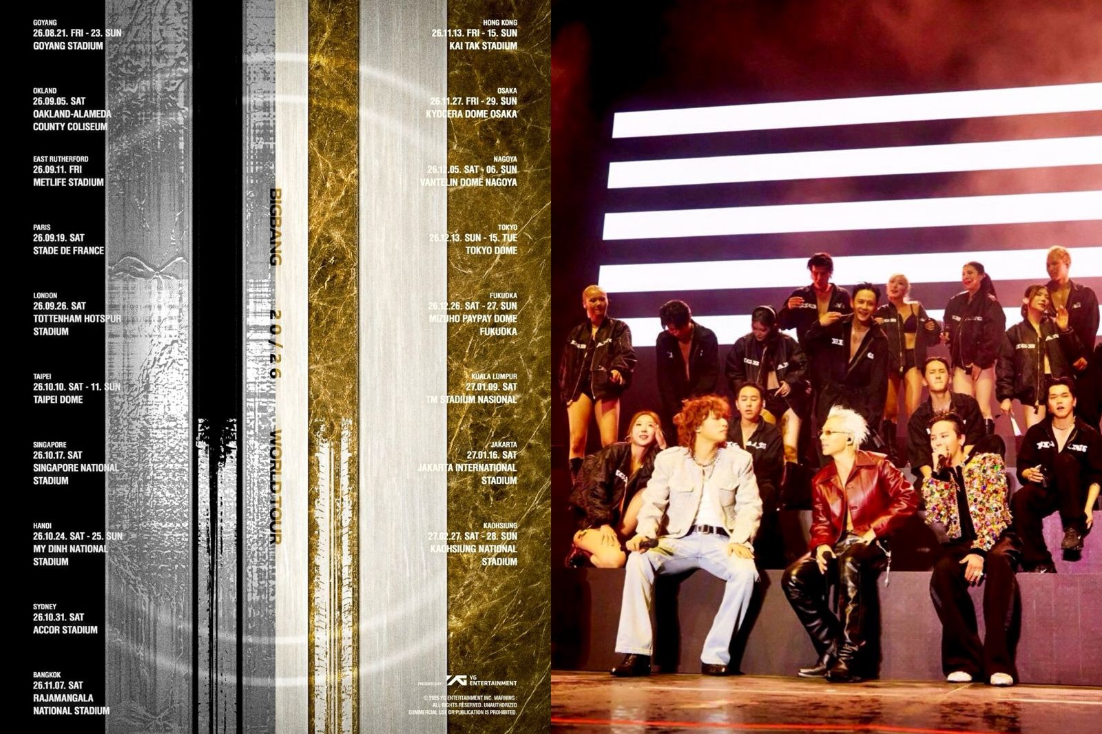 BIGBANG好寵台灣!20週年世巡大巨蛋、高雄世運都唱了 海外首站、最終場北高雙炸