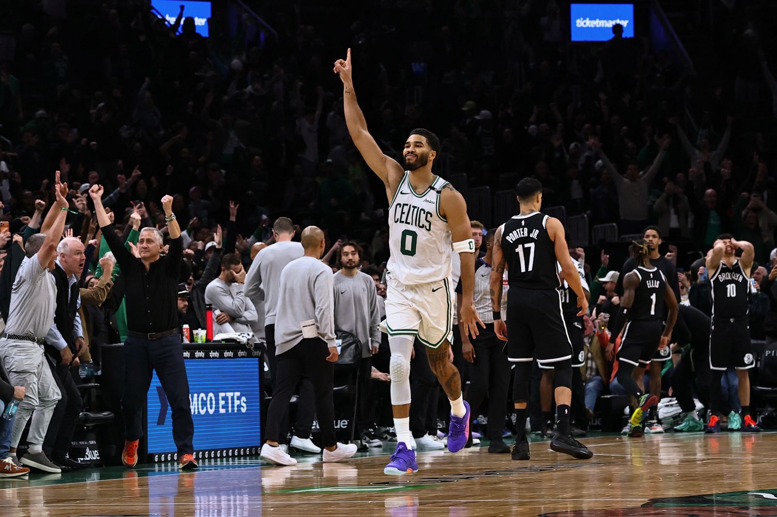 波士頓塞爾提克隊當家球星Jayson Tatum。圖/達志影像