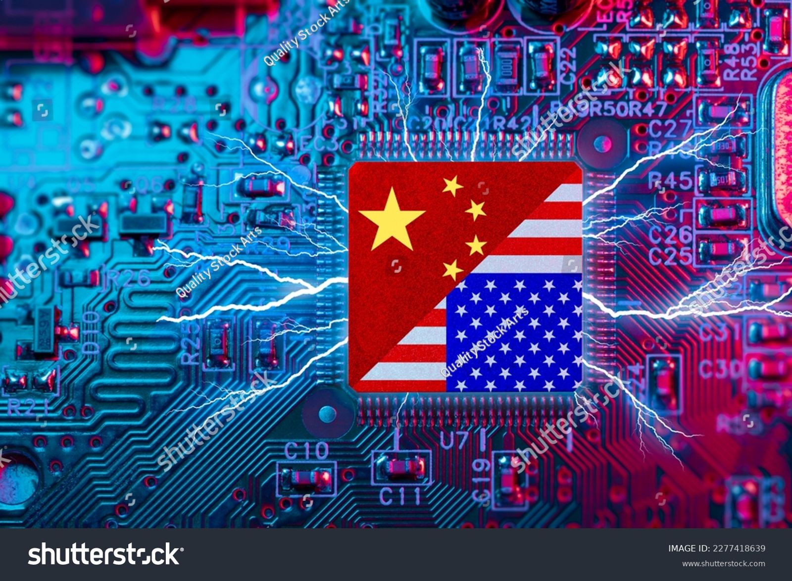 美中各自握籌碼，作為貿易關稅談判的武器。圖片取自shutterstock