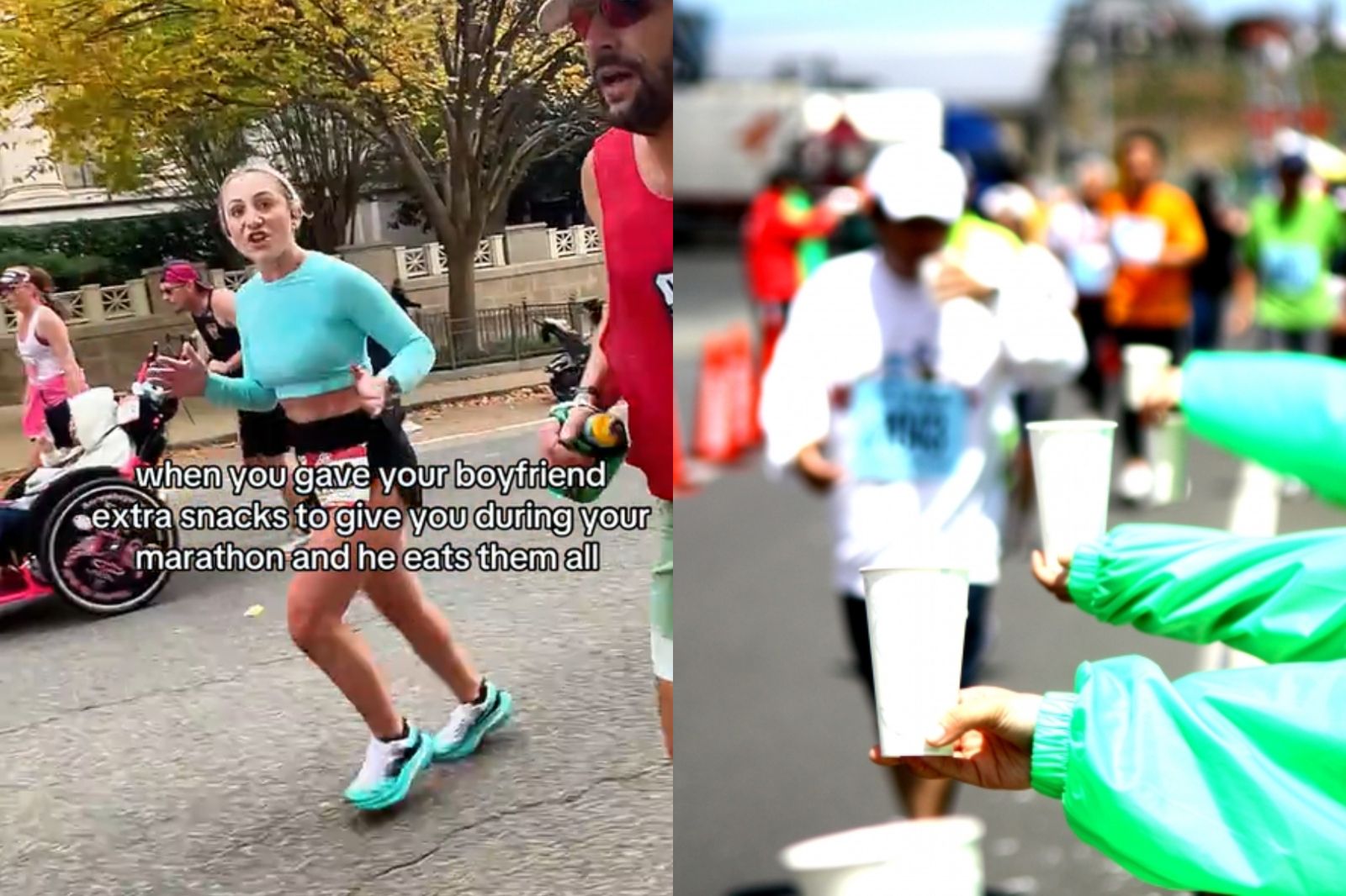 男友你認真?趁女友跑馬拉松「吃光補給品」 360萬人看傻:建議分手