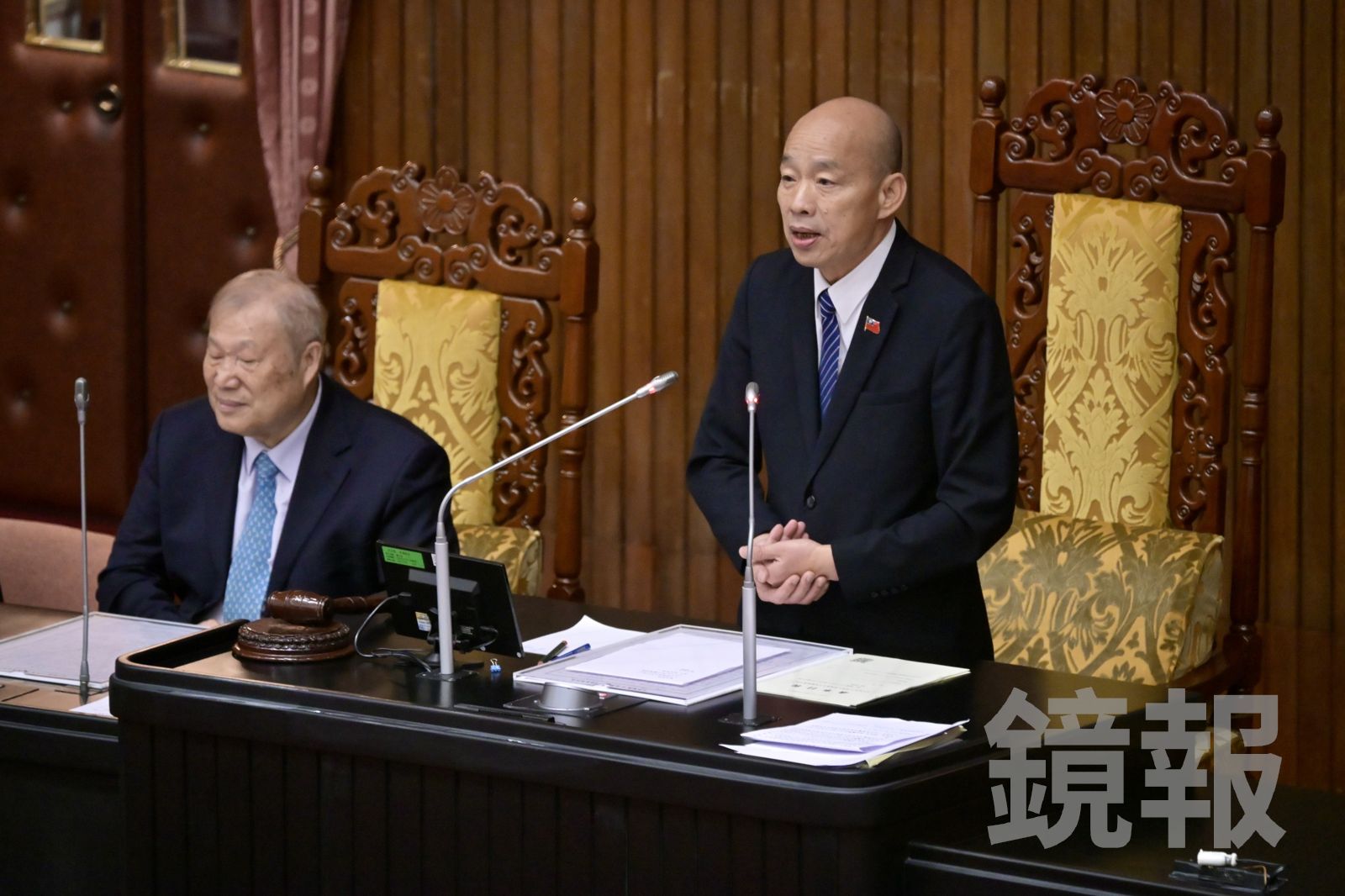 立法院長韓國瑜宣布，4名NCC委員被提名人各獲得同意票50張、不同意票60張，未達立法委員2分之1同意門檻，人事案無法通過。（圖／林煒凱攝）