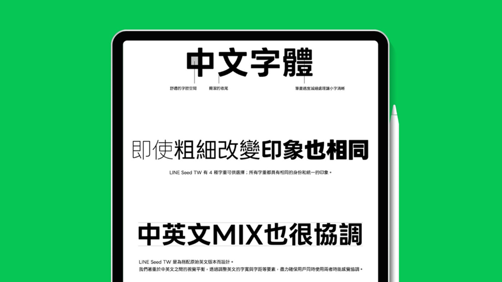 LINE企業字型「LINE Seed」家族正式釋出繁體中文版本,即日起可於LINE Seed官網免費下載。圖/LINE提供