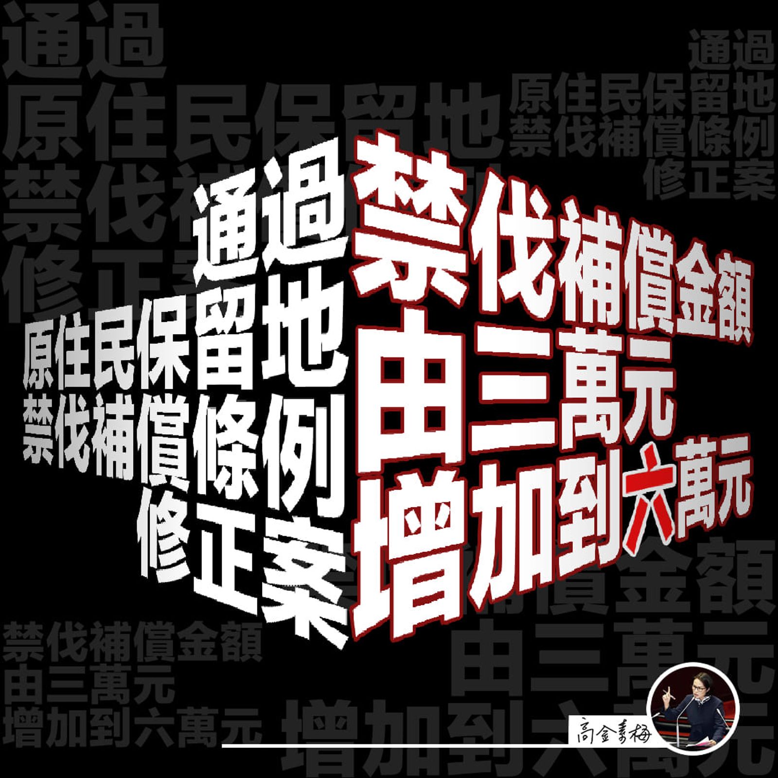 原住民族受損的權利當然應該獲得補償,但補償給誰、怎麼補償等等的議題卻沒有獲得充分討論。圖片摘自高金素梅臉書