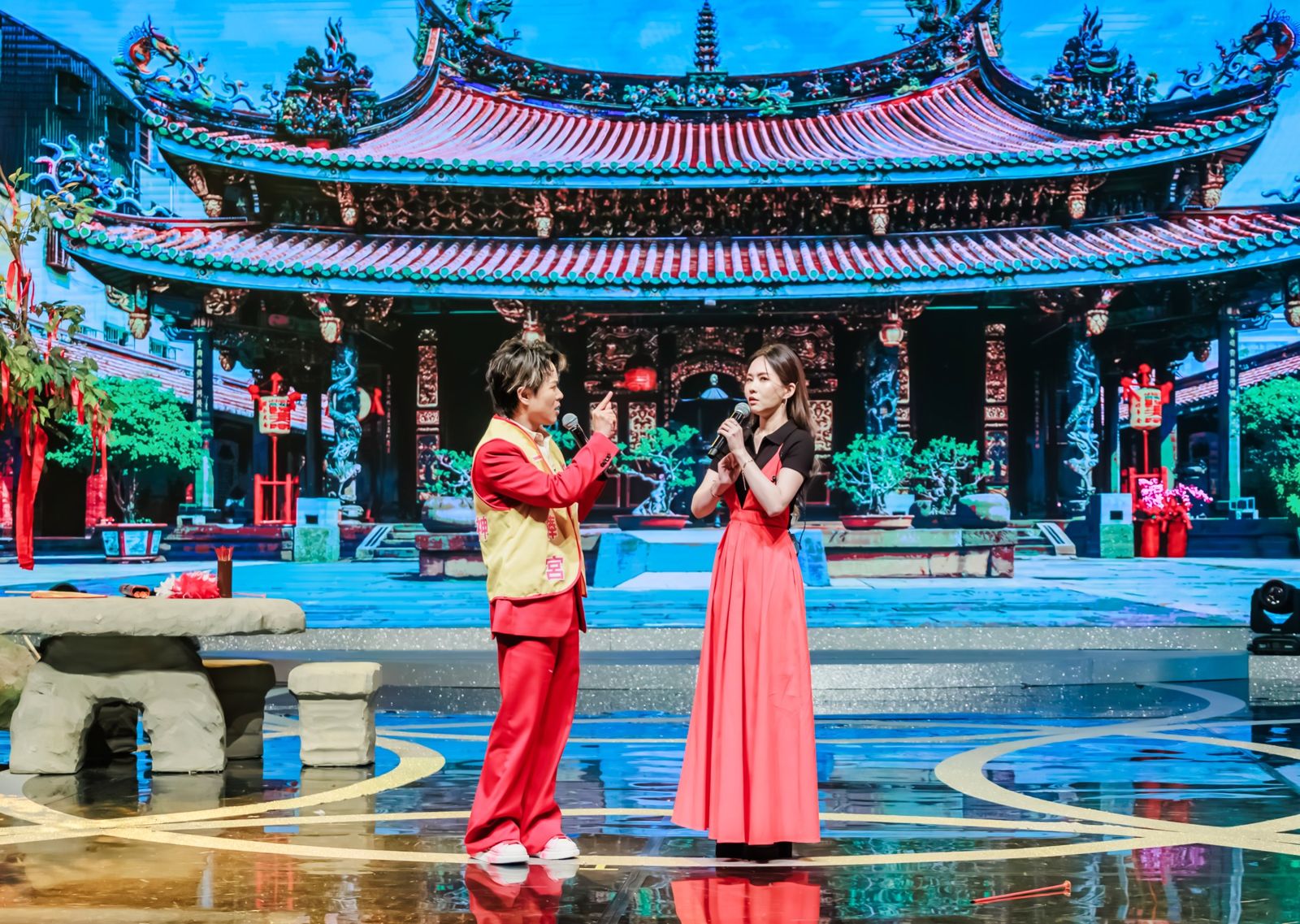 陳孟賢的脫稿演出，讓杜忻恬心急澄清兩人是在發聲練習。中視提供