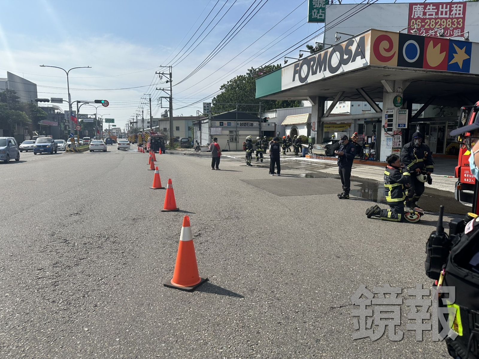 警方到場管制交通。圖/民眾提供