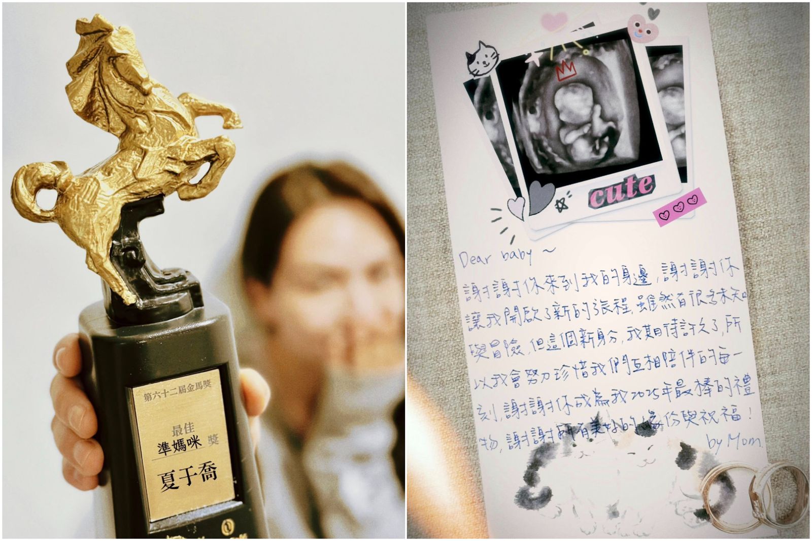 夏于喬分享懷孕喜訊。翻攝夏于喬臉書