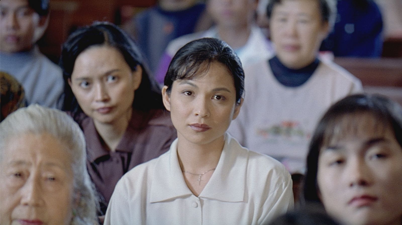楊貴媚在電影《飲食男女》中飾演內心壓抑卻忠於信仰的化學老師。國家影視聽中心提供