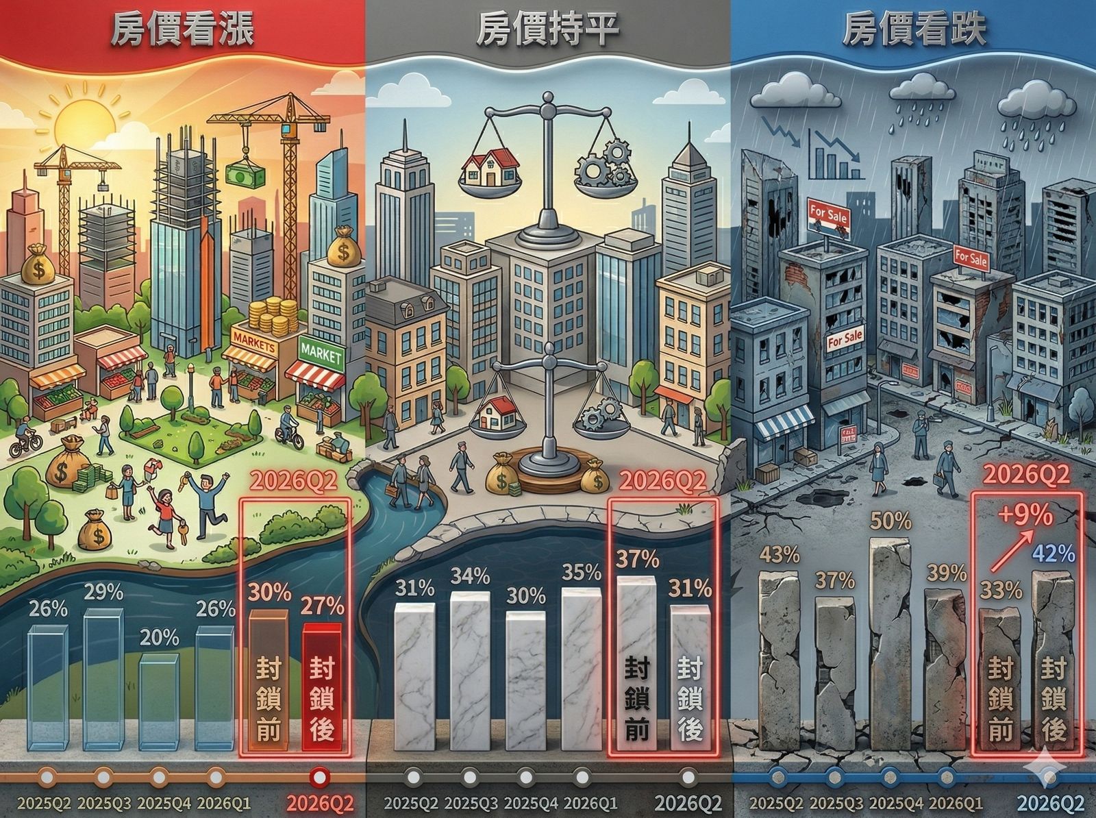 中東戰火把房市信心也燒成灰　房產專家：10個人裡4個人看衰房價