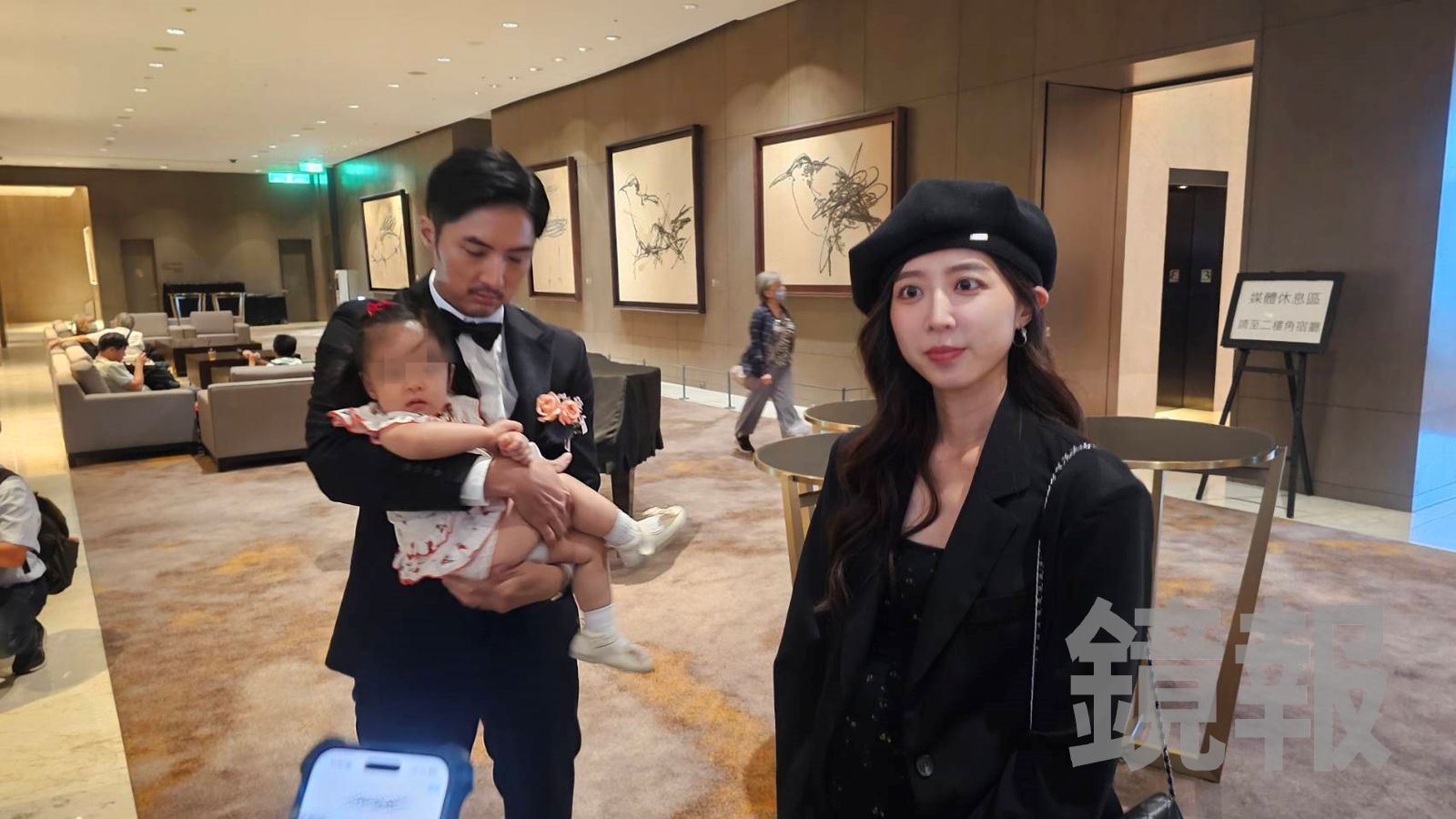 李運慶1家4口出席林逸欣婚禮，洪詩透露目前孕肚有8個多月。田瑜萍攝
