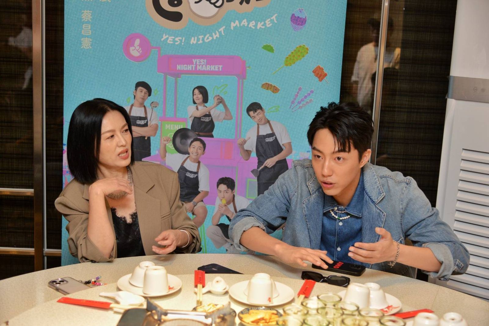 苗可麗、蔡凡熙出席《我們這一攤2》餐敘。華視、三立提供