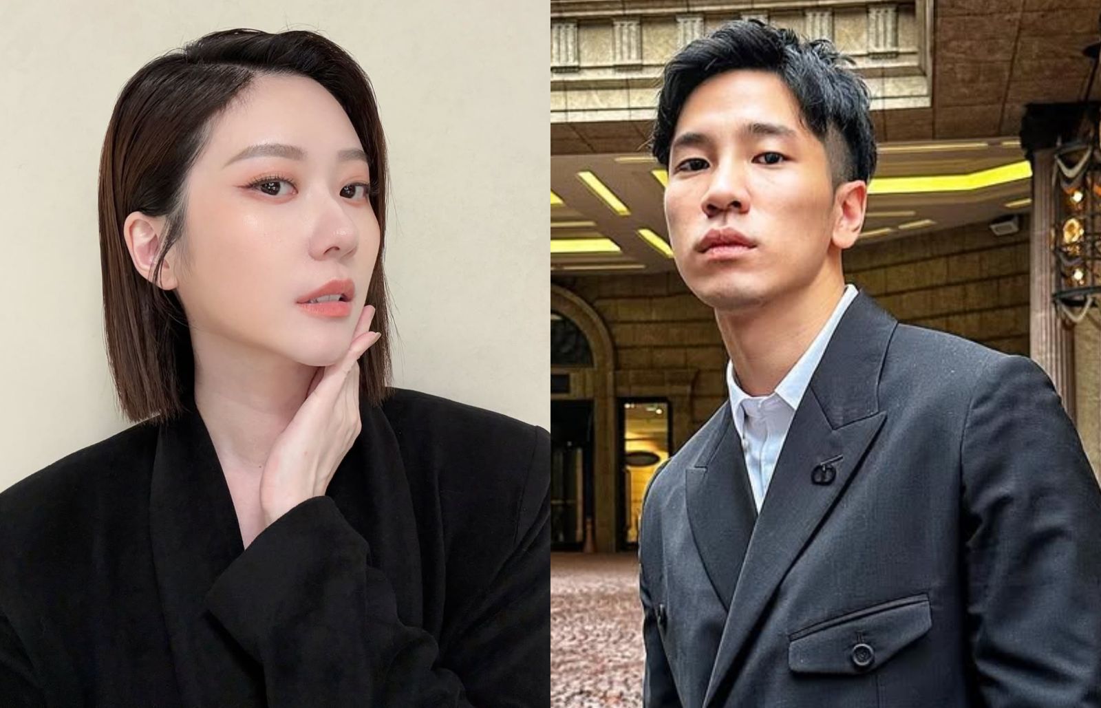 張景嵐（左）與陳銳穩定交往中。翻攝IG@changchinlan、rayray889