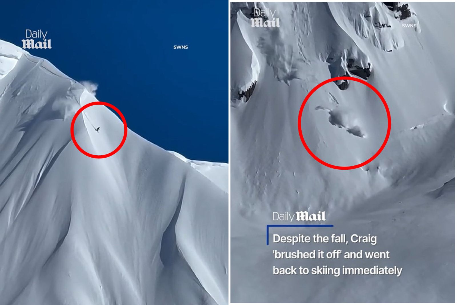 滑雪高手遇「死亡翻滾」！挑戰大雪山拍攝險沒命　驚悚影片曝光