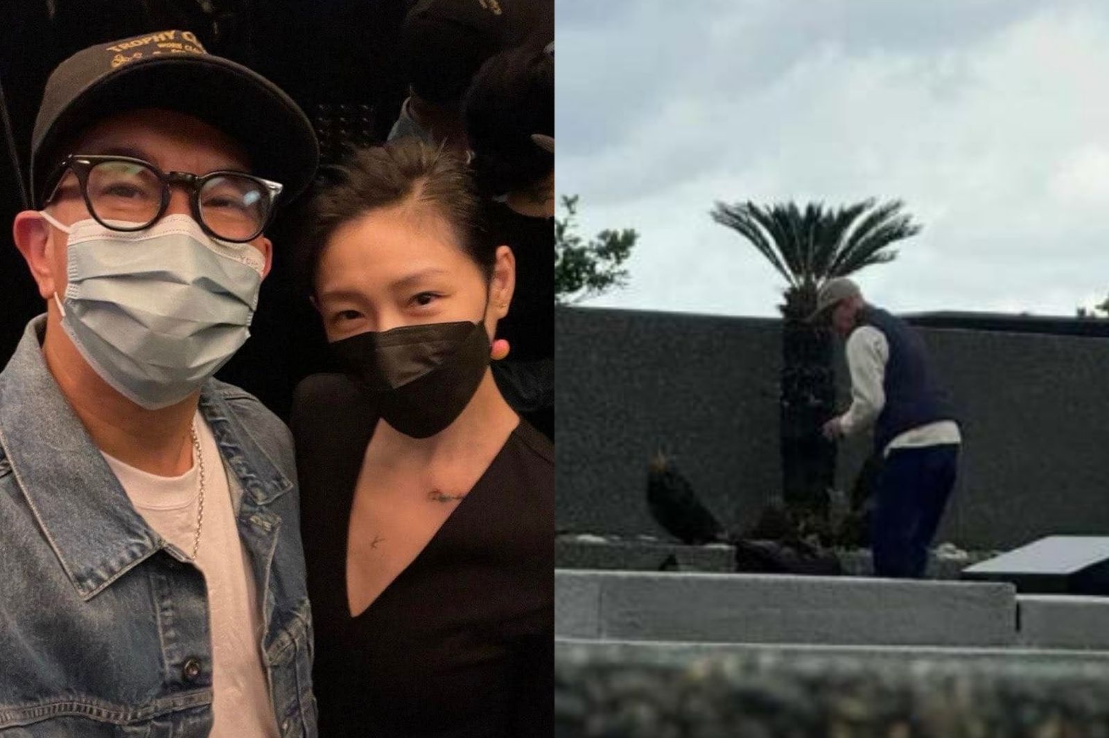 具俊曄（左）為大S守墓一年。翻攝大S 徐熙媛臉書、小紅書