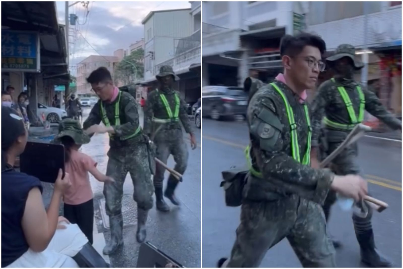 「國軍金城武」在災區一舉動帥翻 影片釣出愛妻深情告白