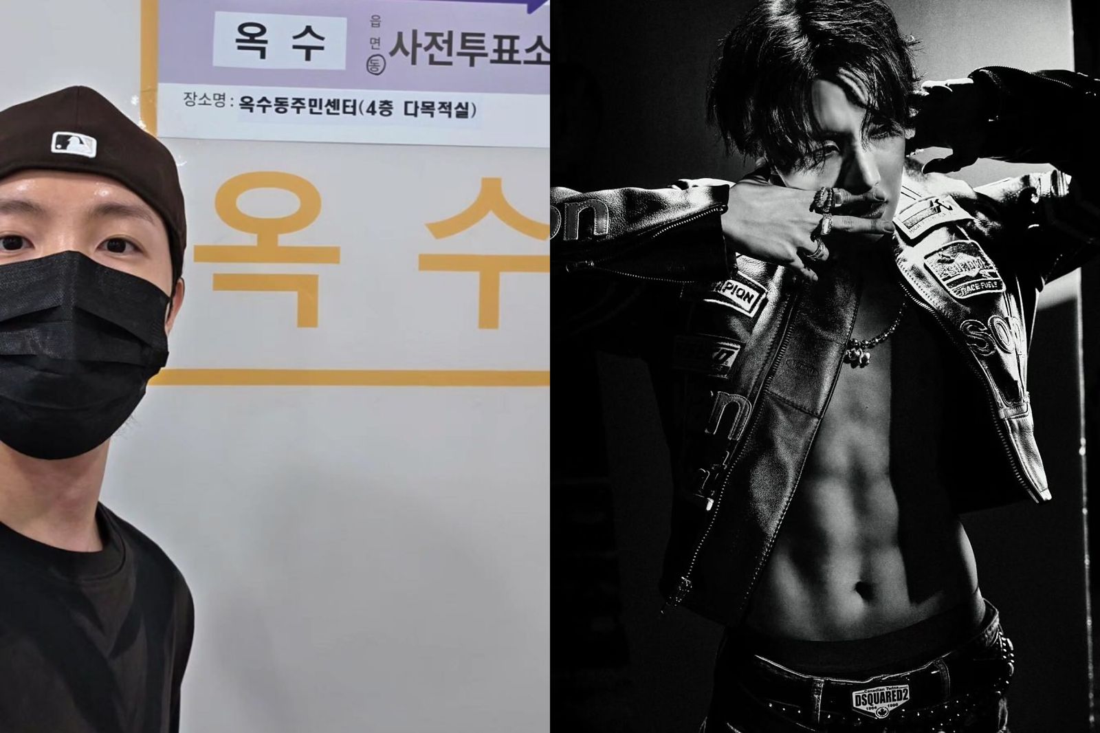 j-hope本週末在大阪開唱，先穿著一身黑去投票。翻攝j-hope IG