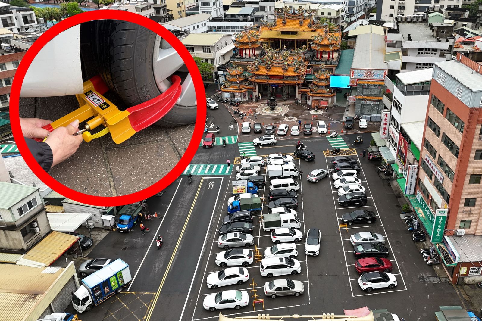 私人土地免費提供停車遭長期占位　苗栗玉清宮鐵腕祭「鎖車措施」引熱議