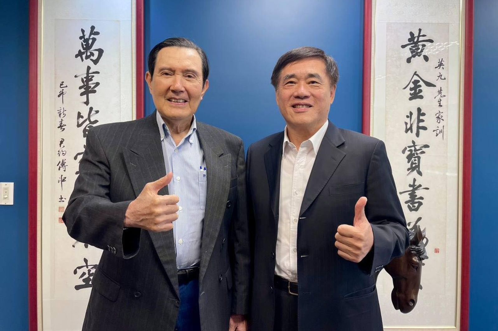 藍黨魁選舉在即！郝龍斌向馬英九請益　一句「我這邊你不用擔心」讓他振奮