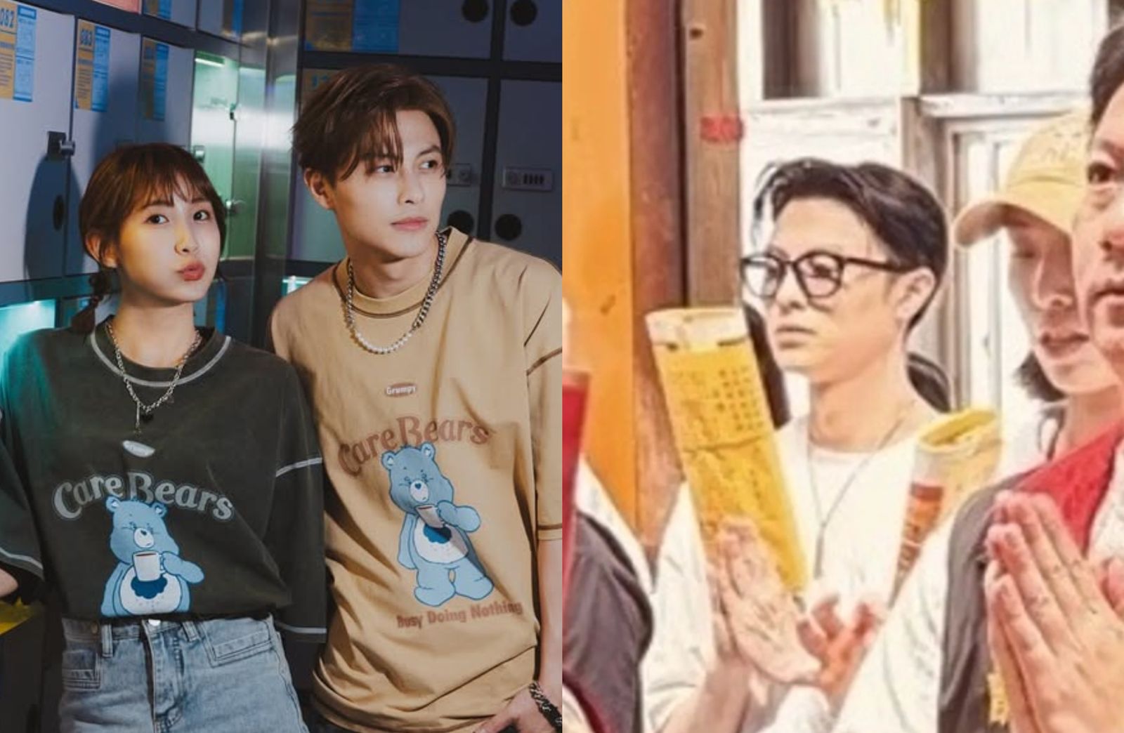 不倫風波後首同框！粿粿、王子神隱4個月賴明偉宮廟合體　「僅她獲聖筊」領乖乖求心安