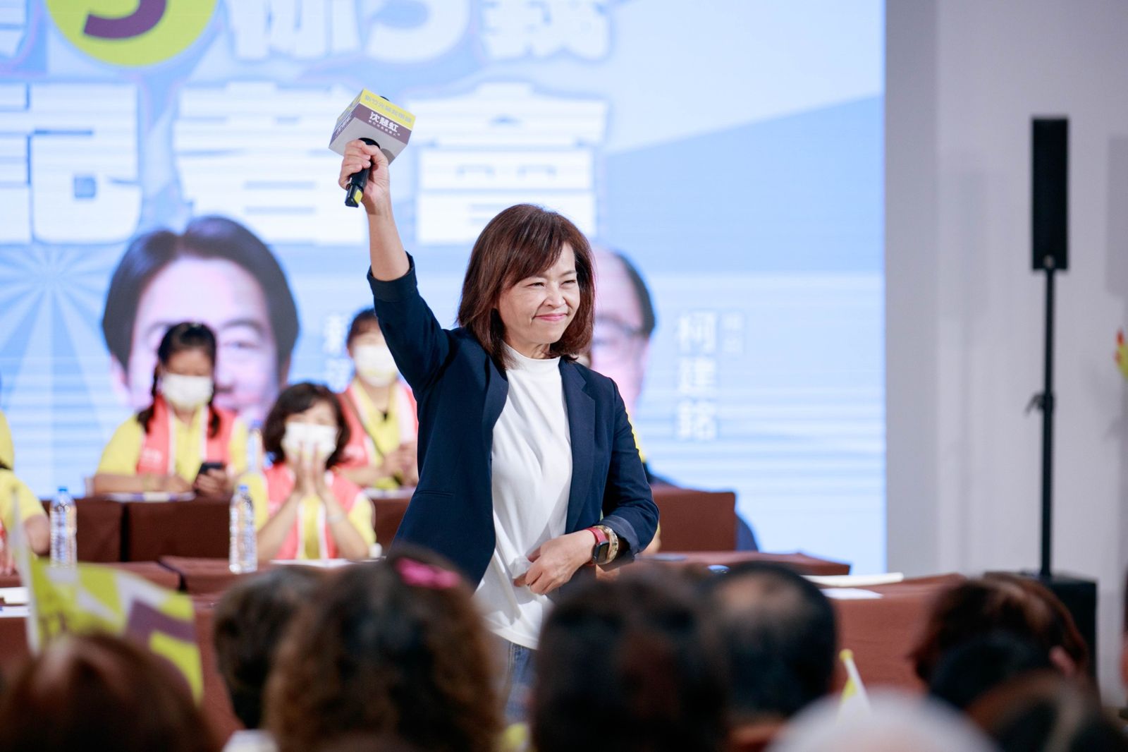 2022年披綠袍參選的新竹市長的沈慧虹，目前轉任交通部主秘。（圖／翻攝沈慧虹臉書）