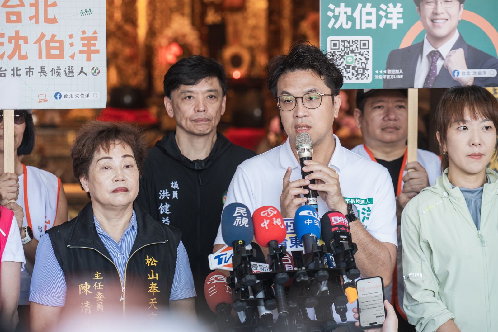 蔣萬安輔選遲到怪塞車 沈伯洋說出內湖人心聲:塞車10年塞掉他們人生