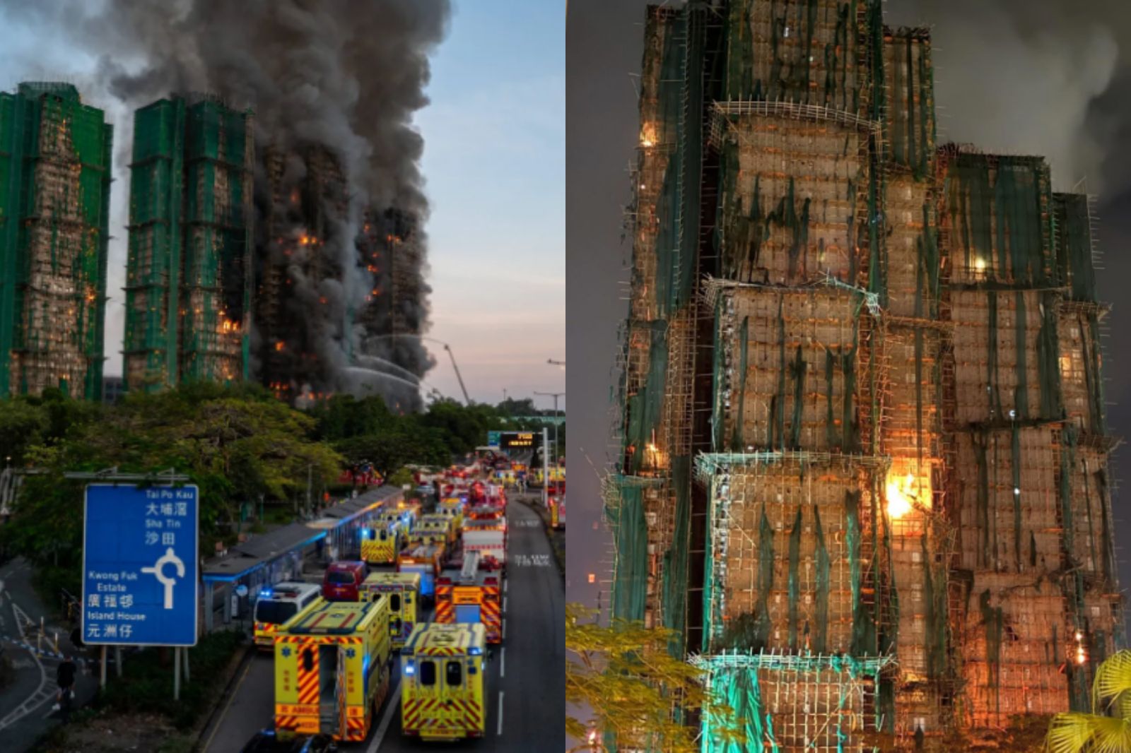 香港宏福苑大火／棚網燒光光傳統竹棚卻沒事？　民眾疑「中國製新網」是元兇