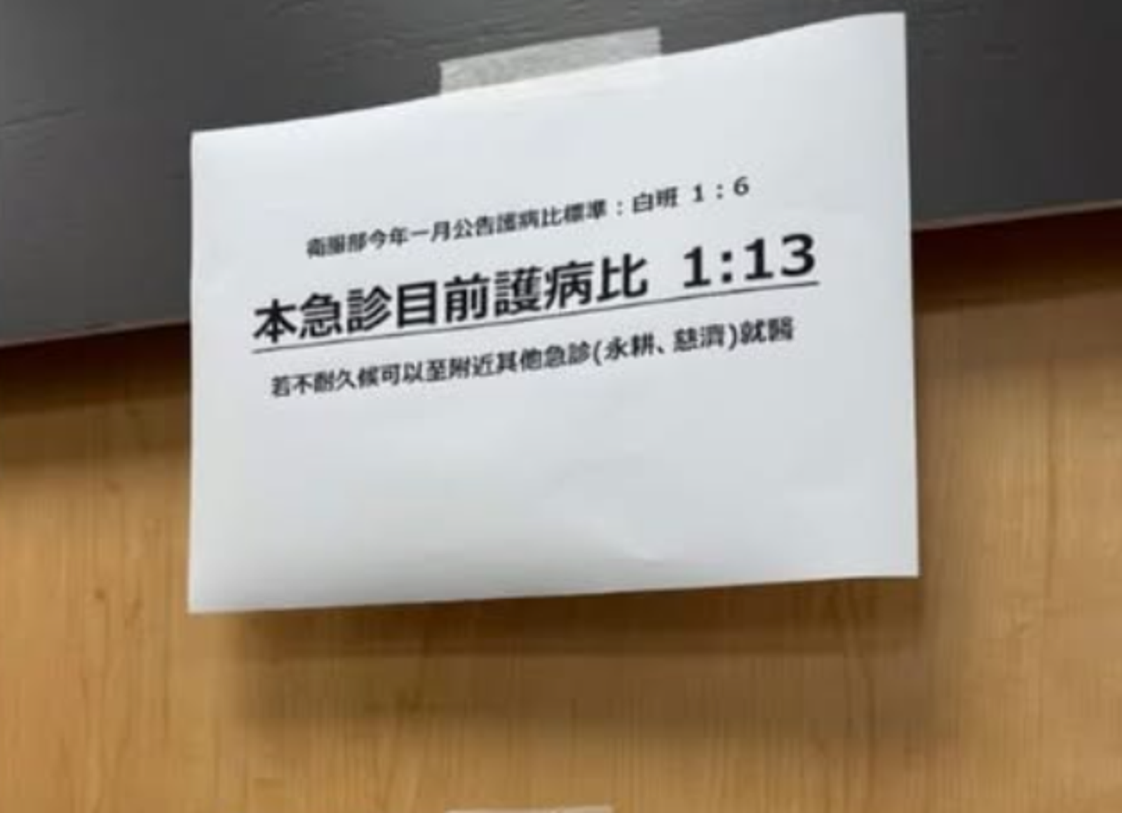 急診公告「護病比1:13」遭炎上　他揭真實內幕嘆：醫療困境川普來也無解