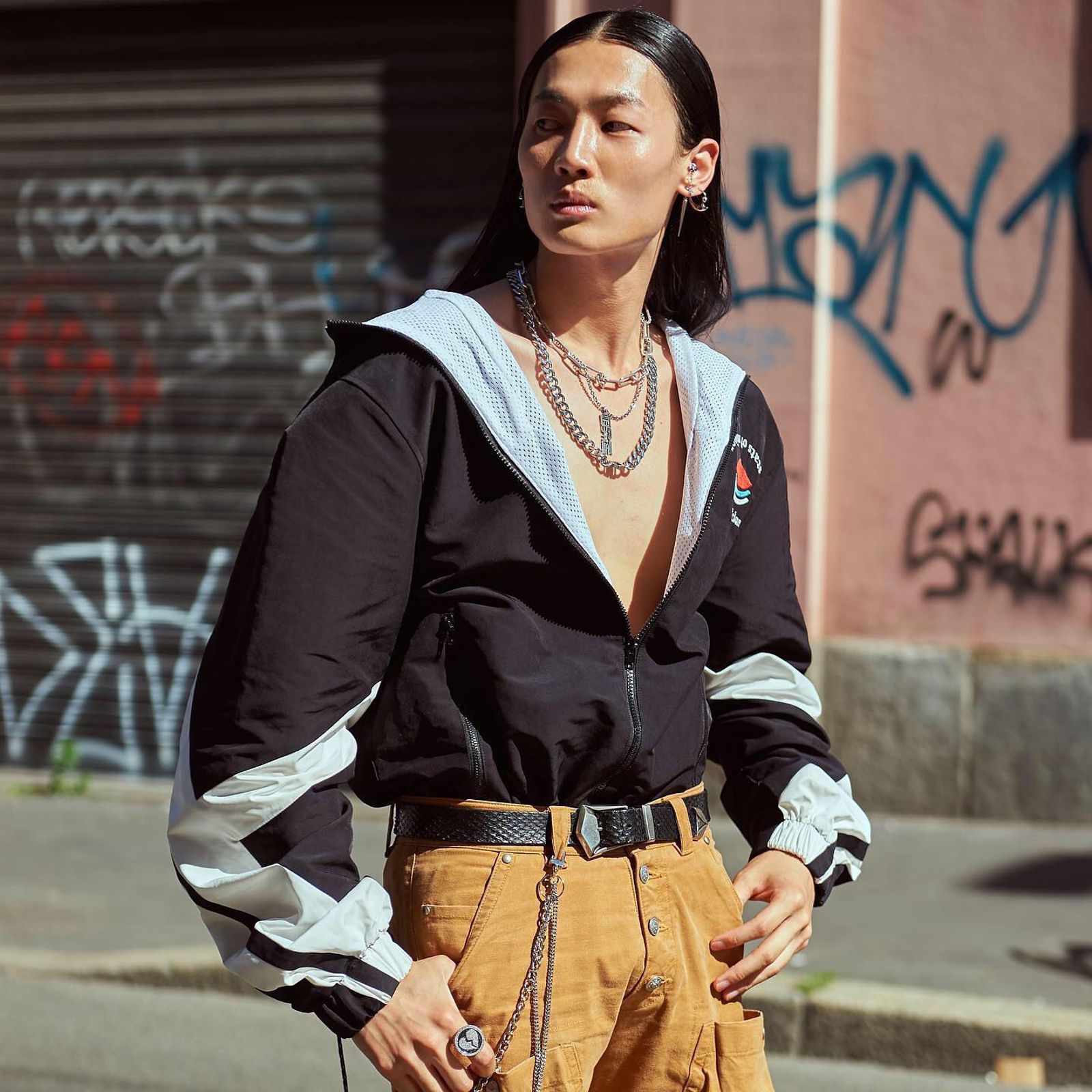 金性燦2019年登上米蘭時裝週秀場。翻攝IG@kimkyungmoface