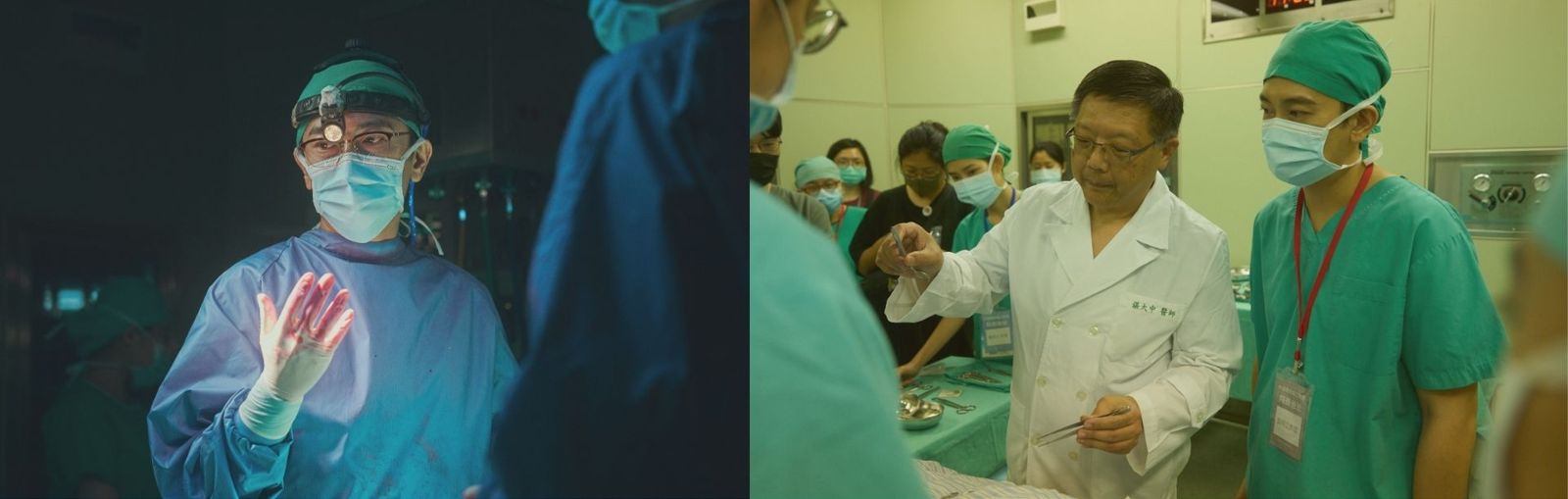 大施名帥接受諶大中醫師指導醫療操作,務求還原真實。大愛電視提供