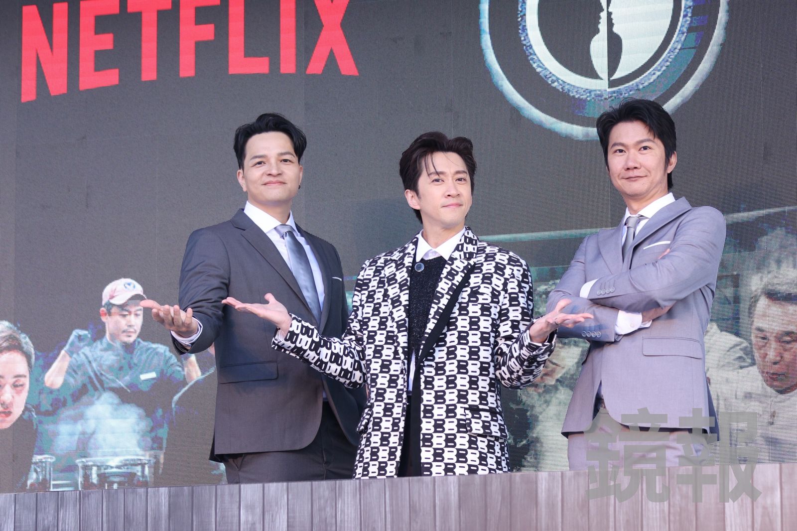 陳漢典（中）與兩位主廚一同還原節目橋段。劉耀勻攝